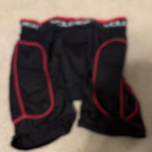 Kids Black and Red Athletic Shorts
